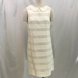 Boden Cream Eyelet Dress US 10L NWT